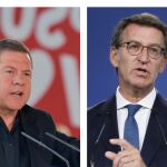 El presidente de Castilla-La Mancha, Emiliano García-Page y el líder del PP en España, Alberto Núñez Feijóo
