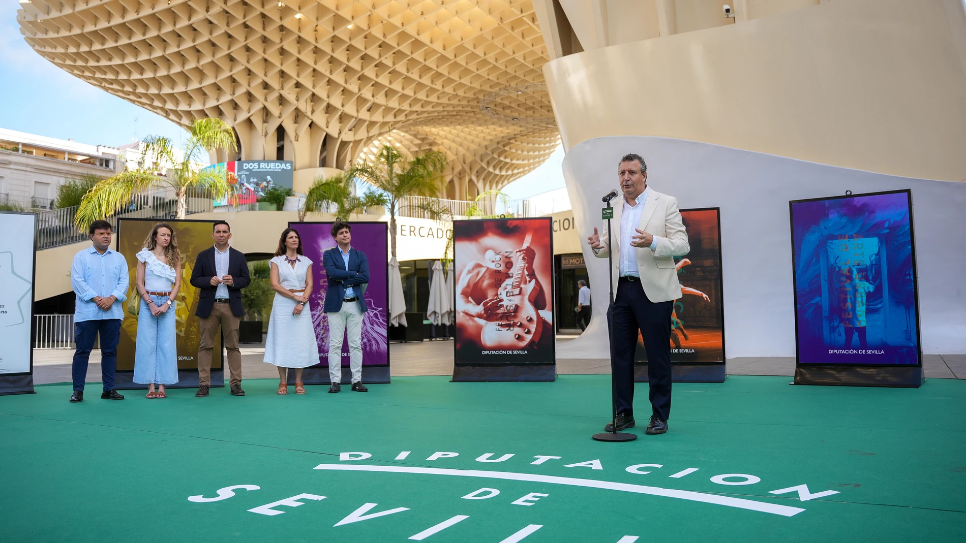El diputado de Cultura, en la presentación del 'Festival del Patio' y su extensión 'Metrópolis', en las Setas de la Encarnación. (Foto de ARCHIVO)26/07/2024
