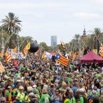 Manifestación independentista organizada por la ANC por la Diada del 11 de Septiembre
