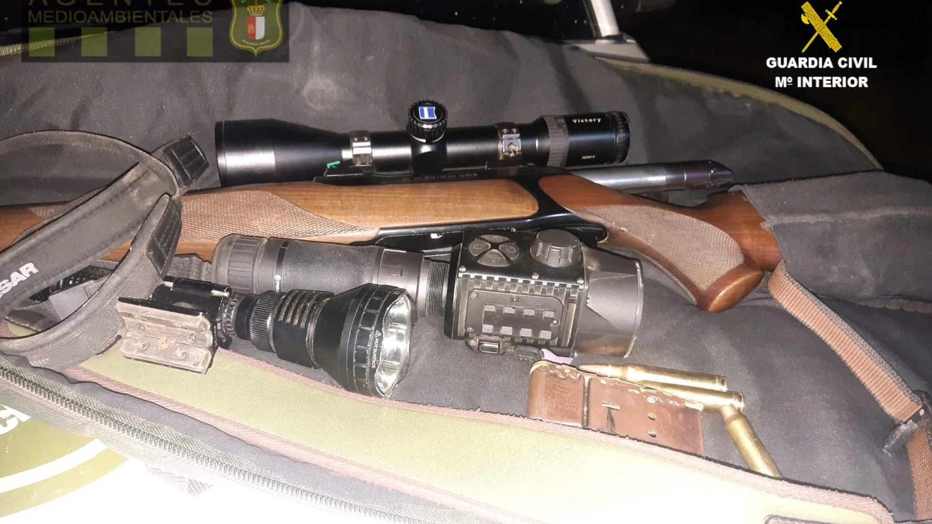 Arma requisada al cazador furtivo