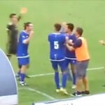 Momento de la expulsión de Alessio Guidotti