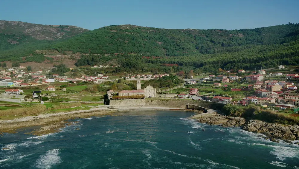 Imagen aérea del cenobio.