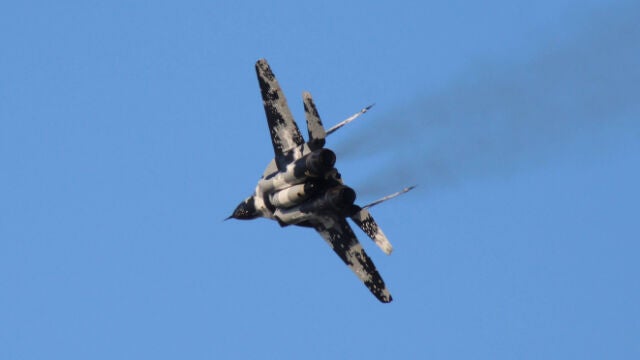 El Mig-29UB de Jared Isaacman en 2023.
