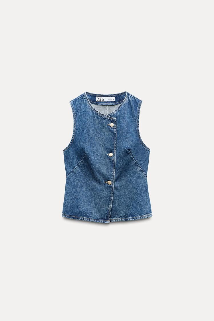 Chaleco denim.