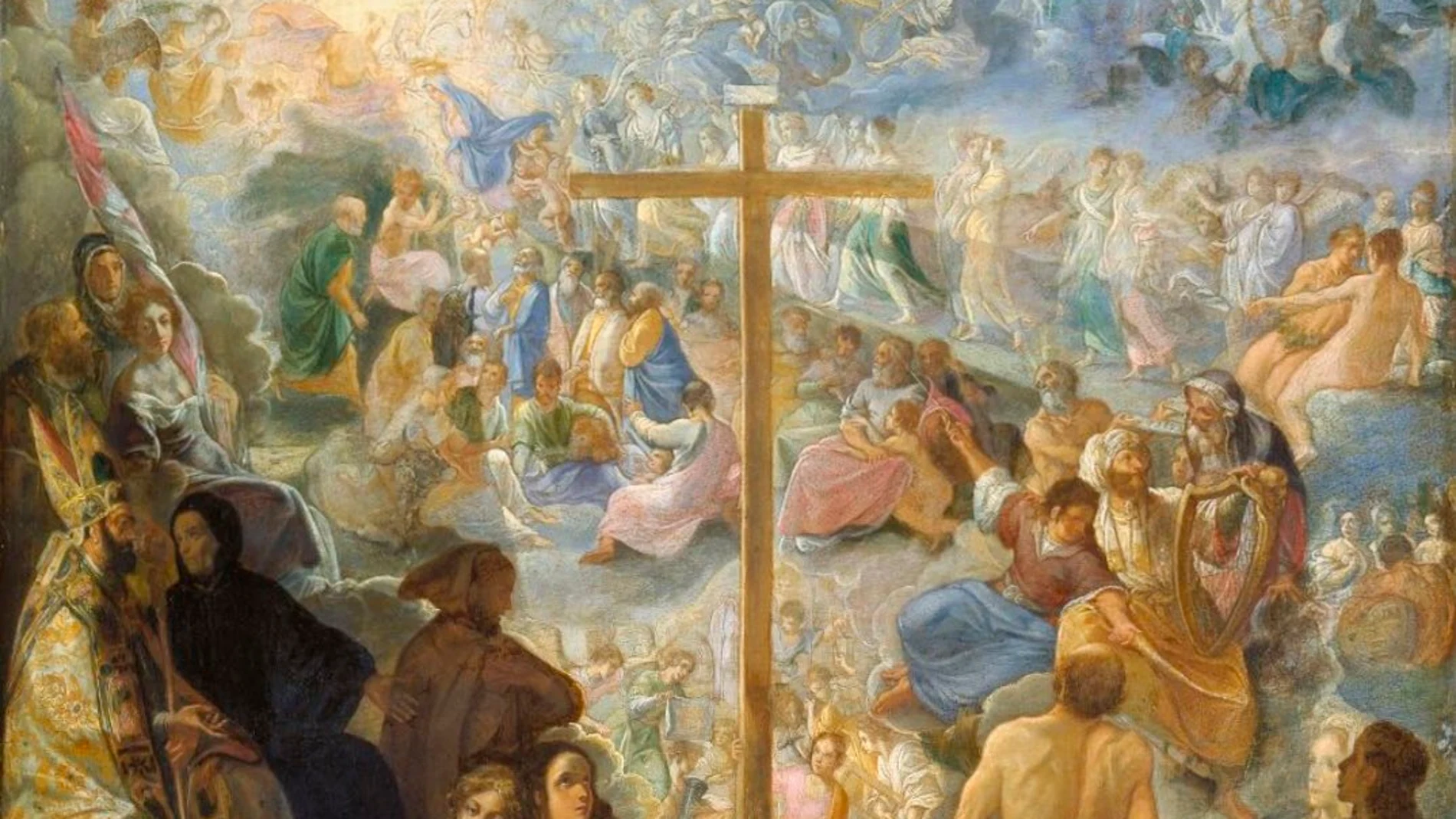 Exaltación de la Santa Cruz, por Adam Elsheimer