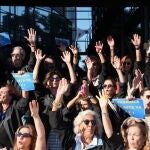 Manifestación del colectivo de Abogados y Procuradores 