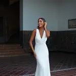 Rocío Osorno con un increíble vestido blanco en los Premios Escaparate 2024.