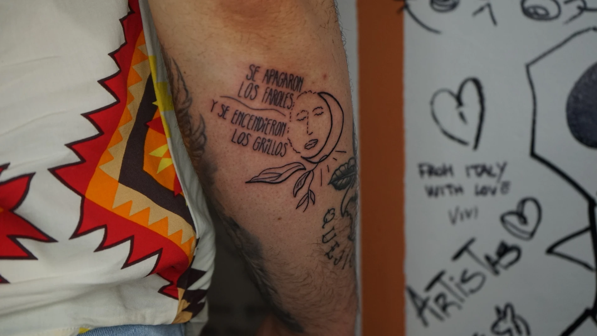 Uno de los tatuajes con motivos lorquianos