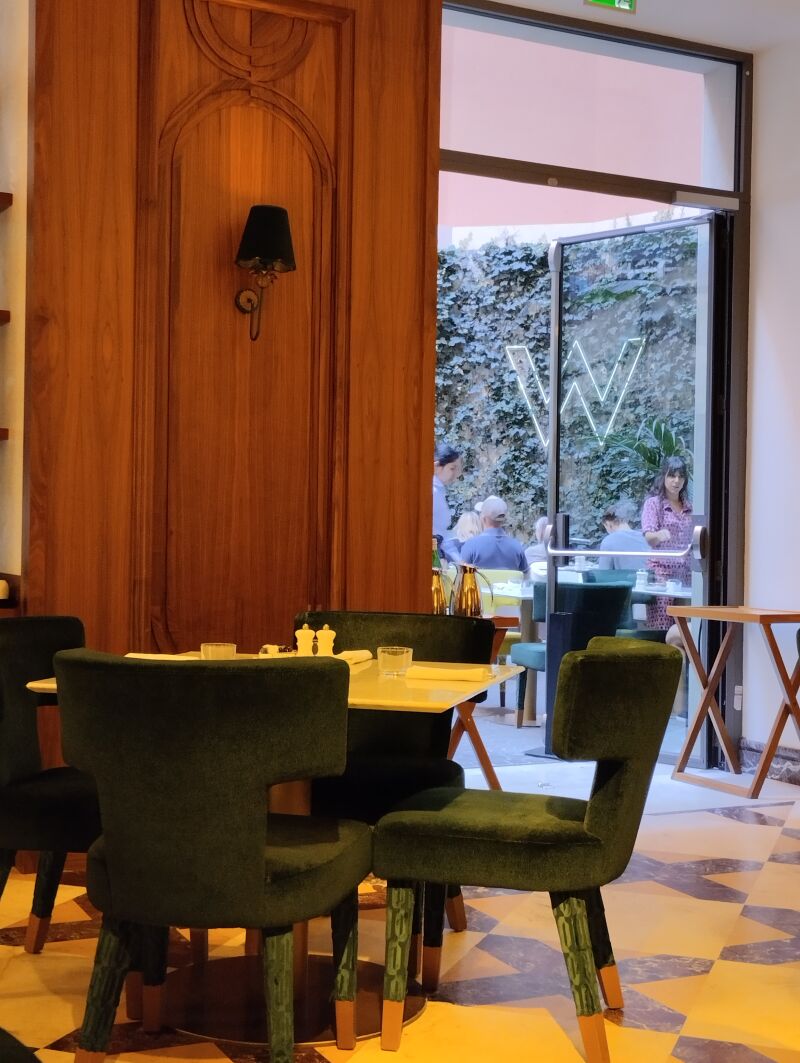 Detalle interior del Hotel W Rome