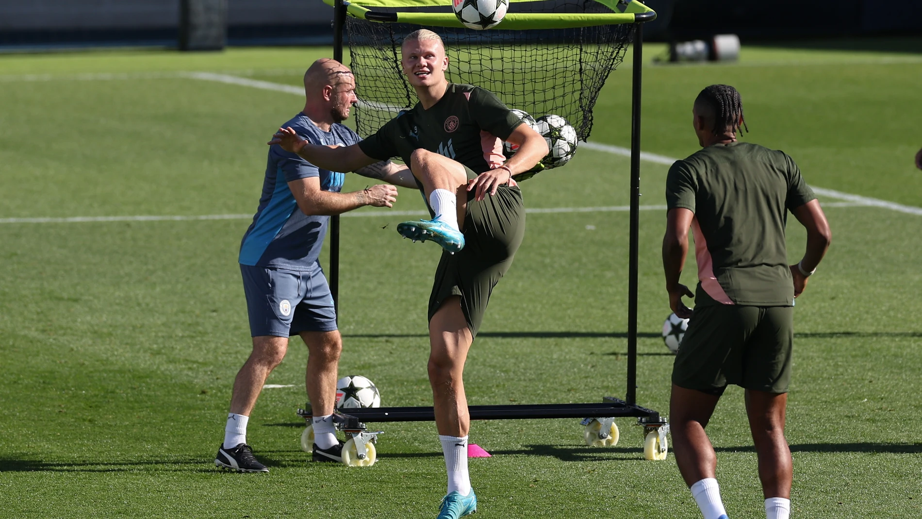 Haaland, en la última sesión de entrenamiento del City