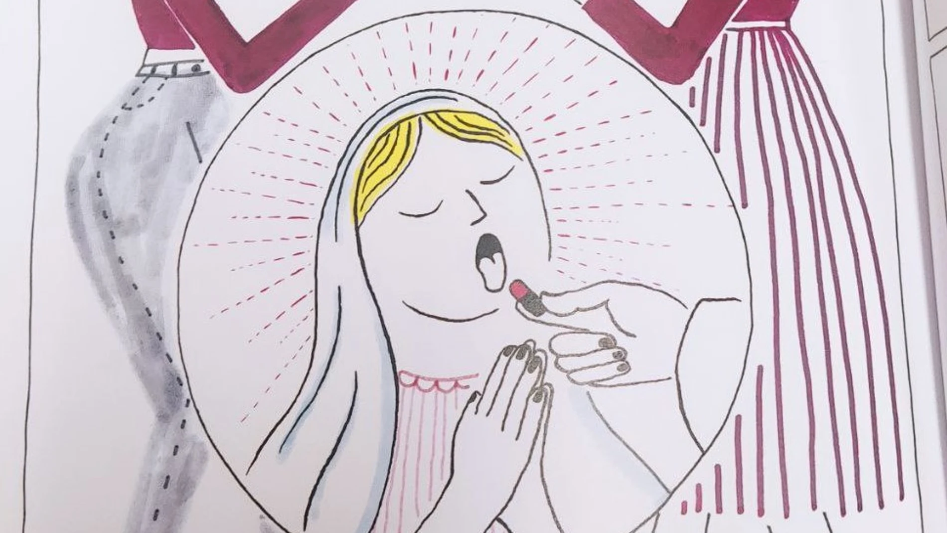 Dibujo de "El cuerpo de Cristo" en el que, según el OLRC, se ofenden los sentimientos religiosos