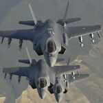 Tres cazas F-35 de la Aeronáutica Militare italiana