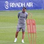 El Cholo, en una de las últimas sesiones de trabajo del Atlético