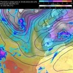 Chubascos y tormentas en amplias zonas de la Península. 
