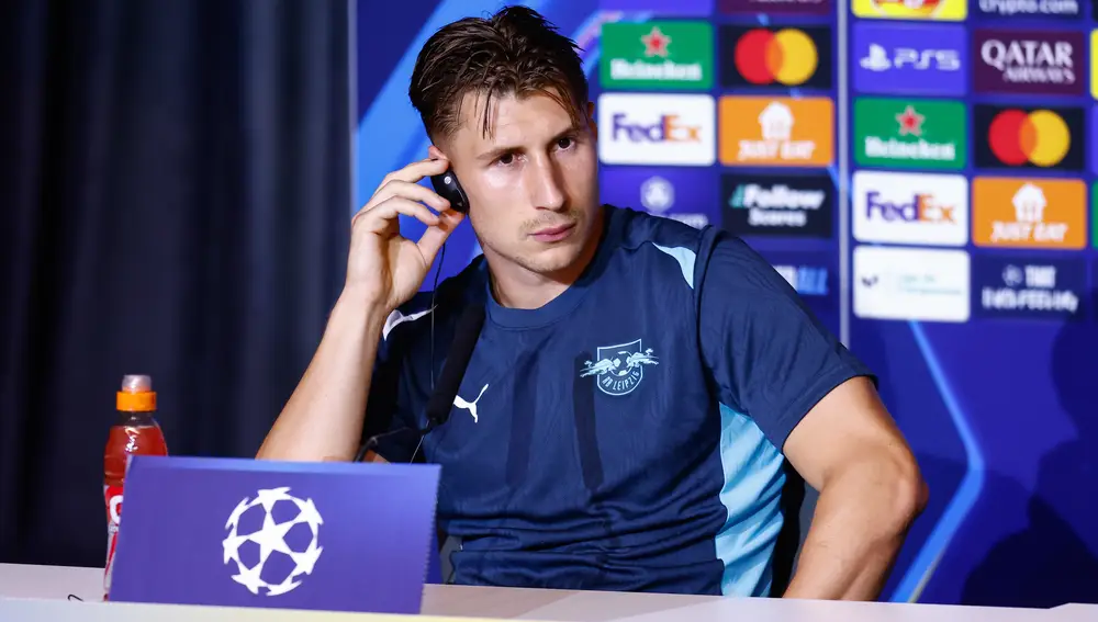 Willi Orban of RB Leipzig press conference for RB Leipzig - UEFA Champions League