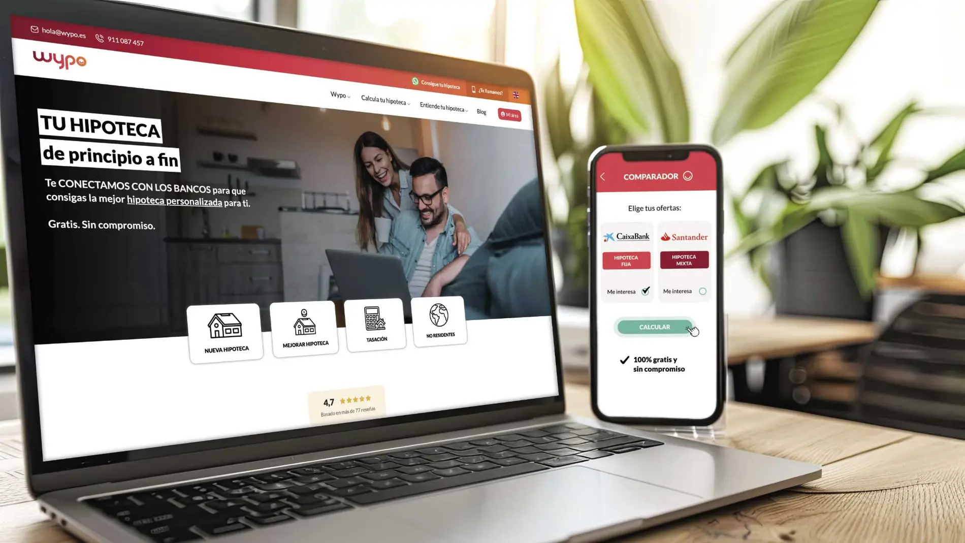 La plataforma hipotecaria permite a los usuarios gestionar todo el proceso, de principio a fin, gratis y sin necesidad de acudir a una sucursal bancaria