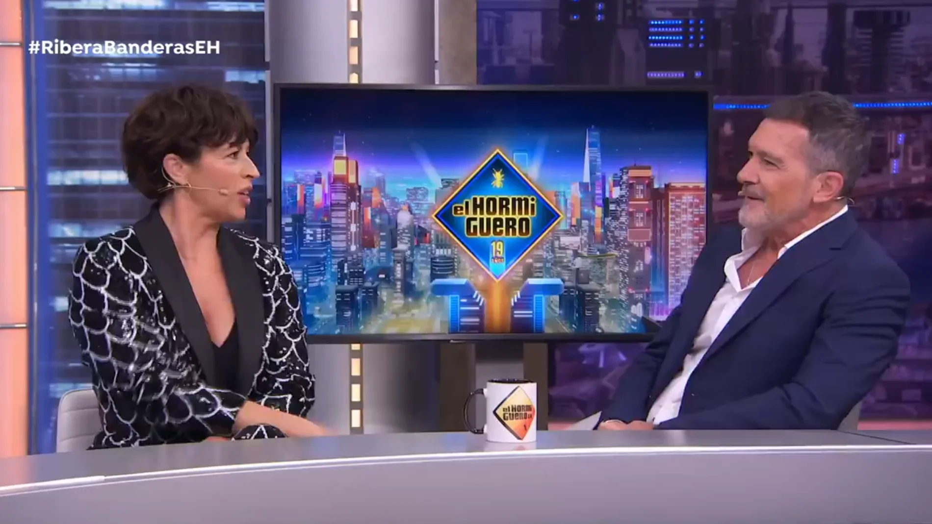 Antonio Banderas y Marta Ribera en 'El Hormiguero'