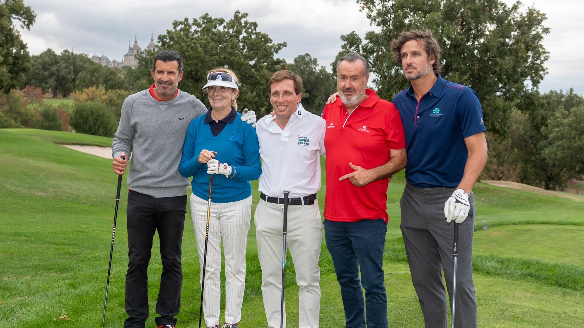 Luis Figo, Esperanza Aguirre, José Luis Martínez Almeida, el doctor Martín y Feliciano López