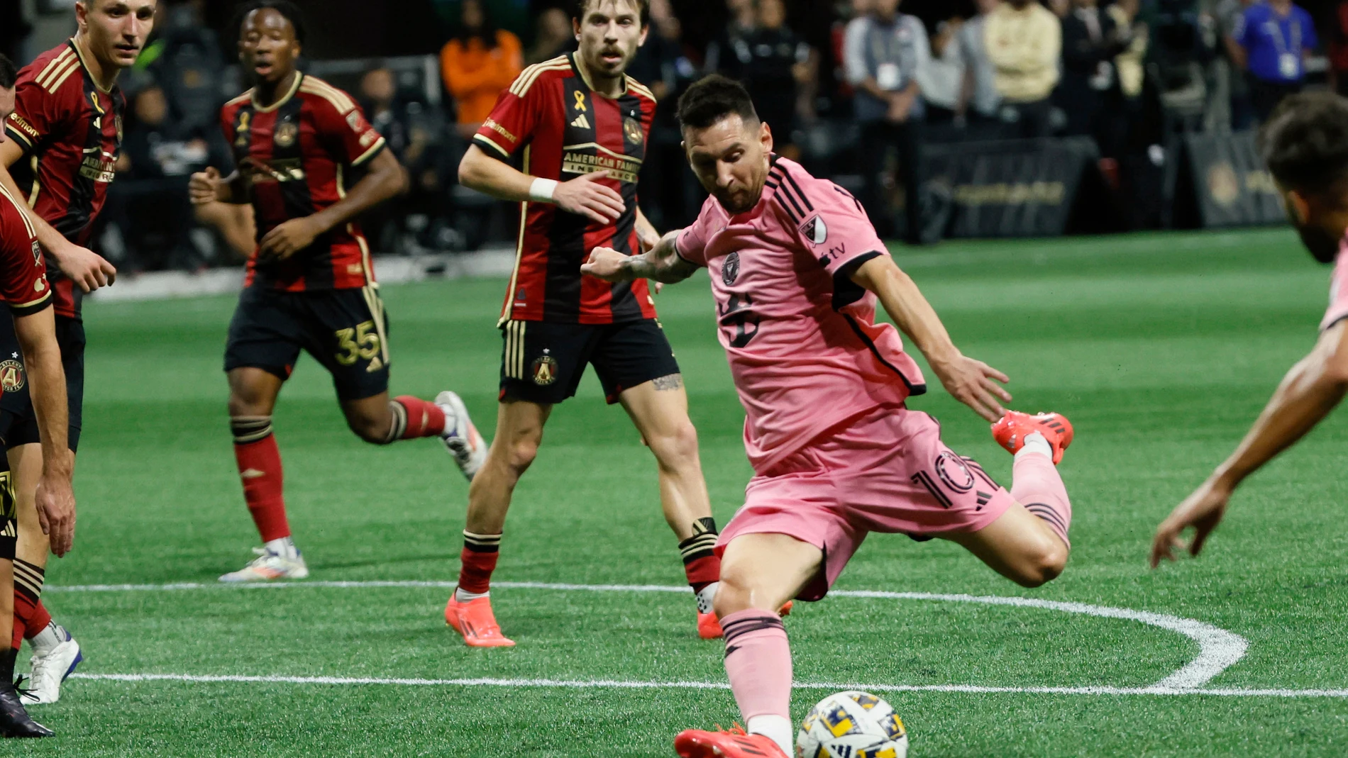 Lionel Messi en el partido frente al Atlanta United
