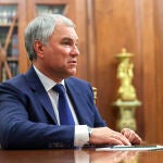 Russian President Putin Meeting with State Duma Chair Vyacheslav Volodin