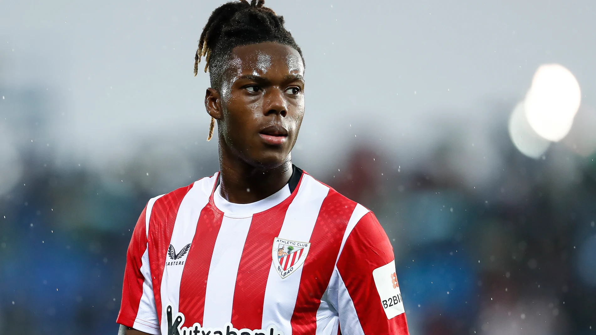 Nico Williams of Athletic Club looks on during the Spanish league, LaLiga EA Sports, football match played between CD Leganes and Athletic Club at Butarque stadium on September 19, 2024, in Leganes, Madrid, Spain. AFP7 19/09/2024 ONLY FOR USE IN SPAIN