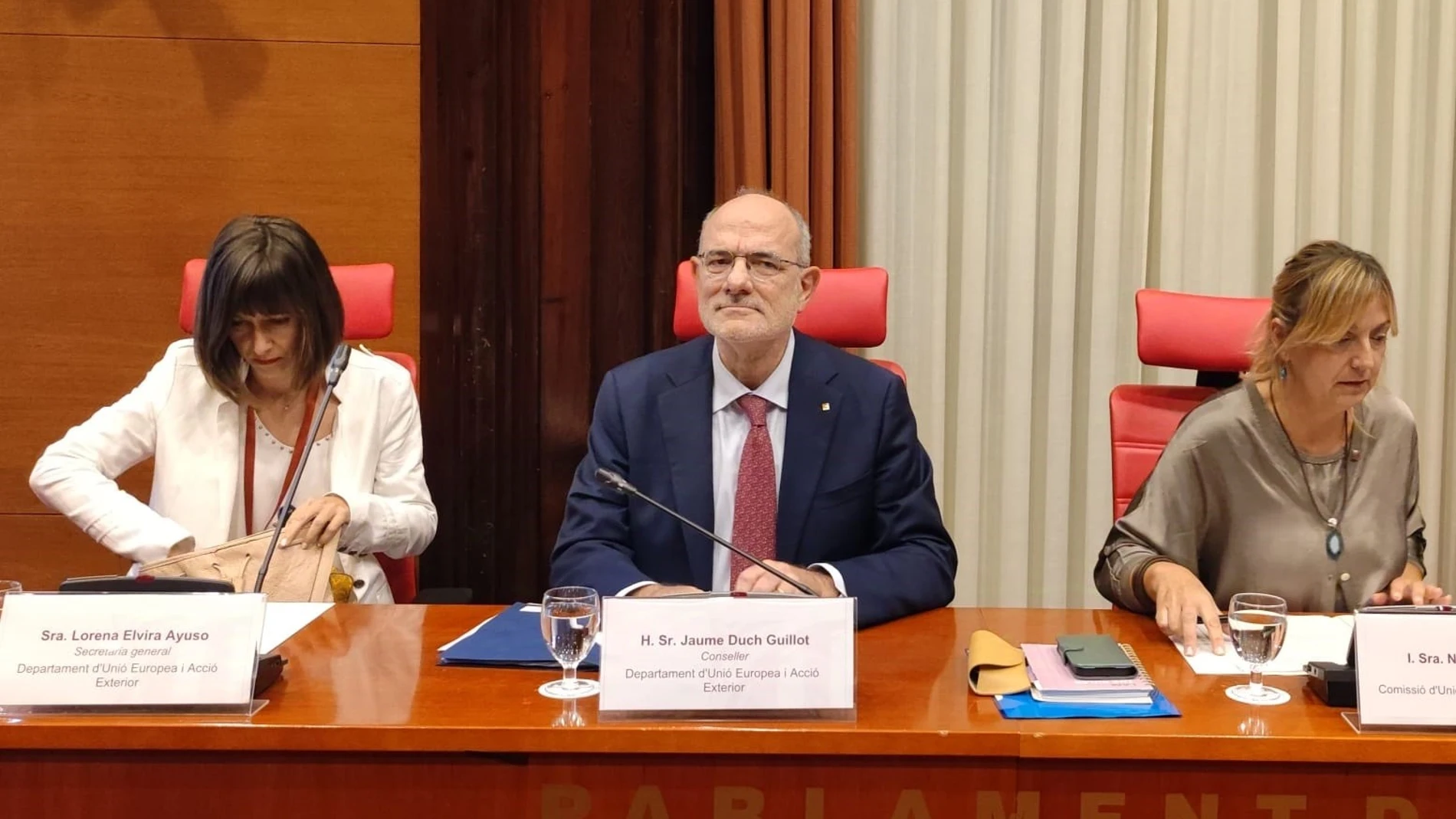 El conseller de Unión Europea y Acción Exterior de la Generalitat, Jaume Duch, en comisión en el Parlament EUROPA PRESS 20/09/2024