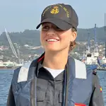 Leonor practica sus primeras maniobras de rescate en las lanchas de instrucción de la Escuela Naval de Marín