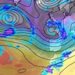 La borrasca dejará el sábado lluvia en Península y Baleares, con mínimas a la baja