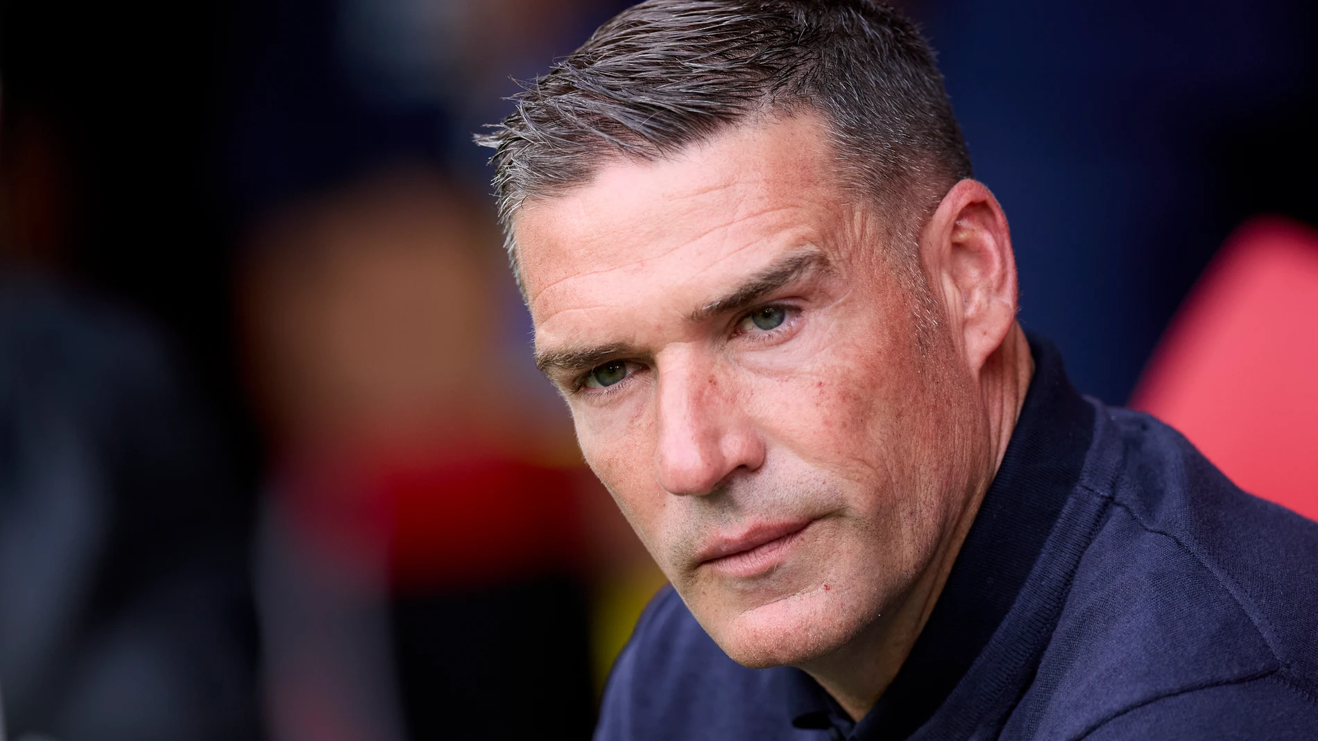 Luis Carrion head coach of UD Las Palmas looks on prior to the LaLiga EA Sports match between CA Osasuna and UD Las Palmas at El Sadar on September 21, 2024, in Pamplona, Spain. AFP7 21/09/2024 ONLY FOR USE IN SPAIN