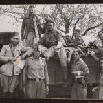 Legionarios y regulares en el frente de Zaragoza en 1937
