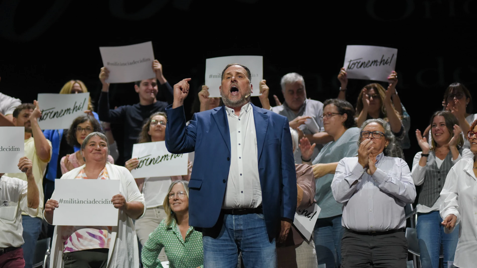 Junqueras durante su discurso ALBERTO PAREDES - EUROPA PRESS 21/09/2024