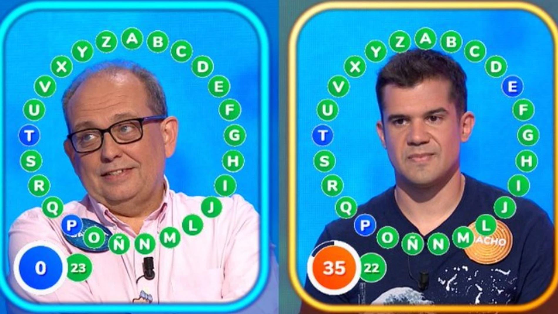 Javier Dávila doblega a Nacho en un duelo único en "Pasapalabra"