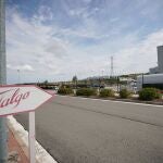 Fachada de la planta de Talgo, a 29 de agosto de 2024, en Rivabellosa, Álava.