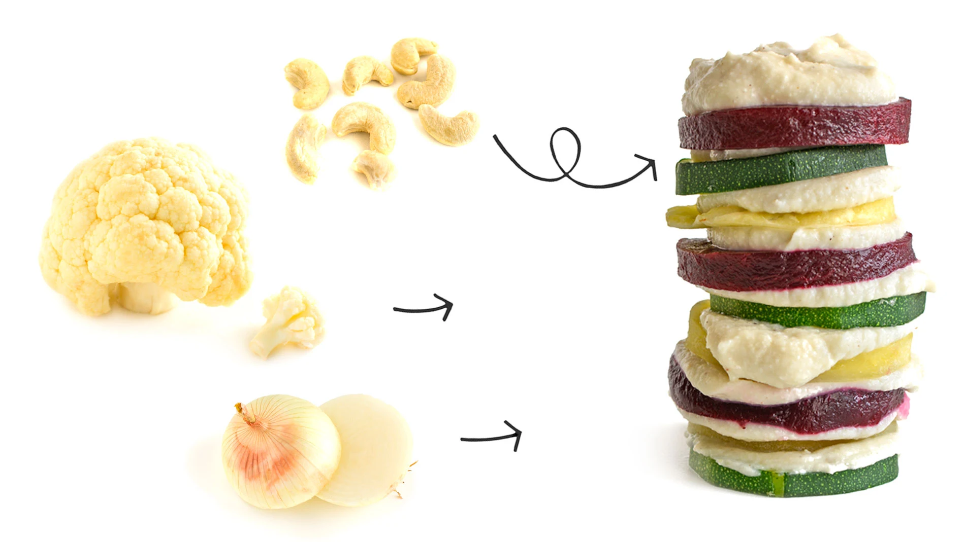 Ingredientes para preparar bechamel de coliflor
