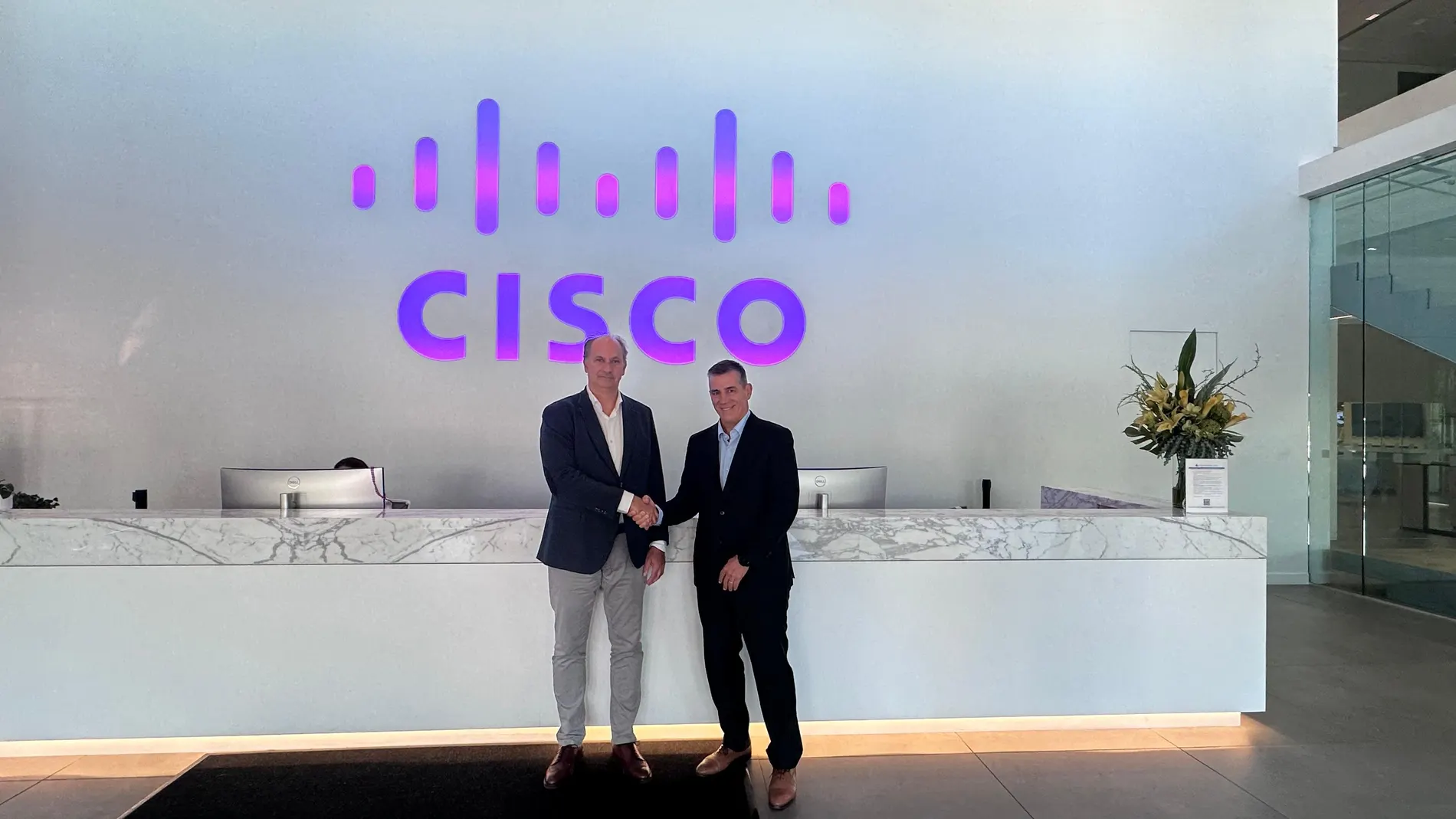 López-Valverde, durante su visita a Cisco