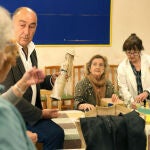 Miguel Ángel de Vicente en una de sus visitas al taller en Tabladillo