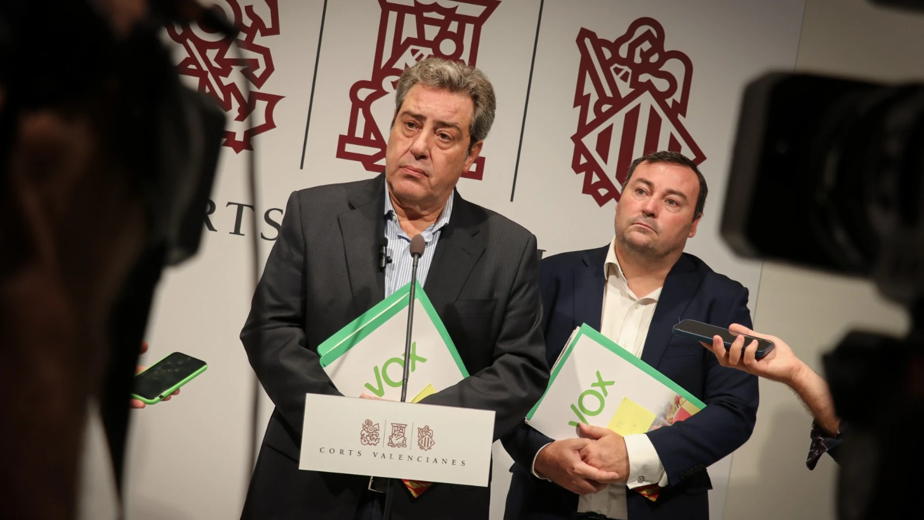 El portavoz del Grupo Parlamentario VOX, José María Llanos