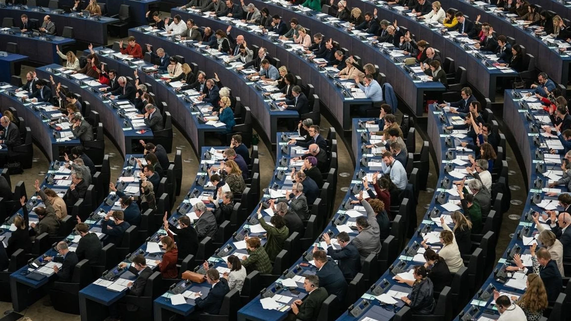 Imagen de una votación en el Parlamento Europeo REMITIDA / HANDOUT por ASAJA Fotografía remitida a medios de comunicación exclusivamente para ilustrar la noticia a la que hace referencia la imagen, y citando la procedencia de la imagen en la firma 24/09/2024