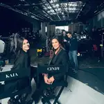 Cindy Crawford y Kaia Gerber durante la grabación de Zara streaming