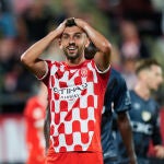 Iván Martín lamenta una ocasión fallada por el Girona