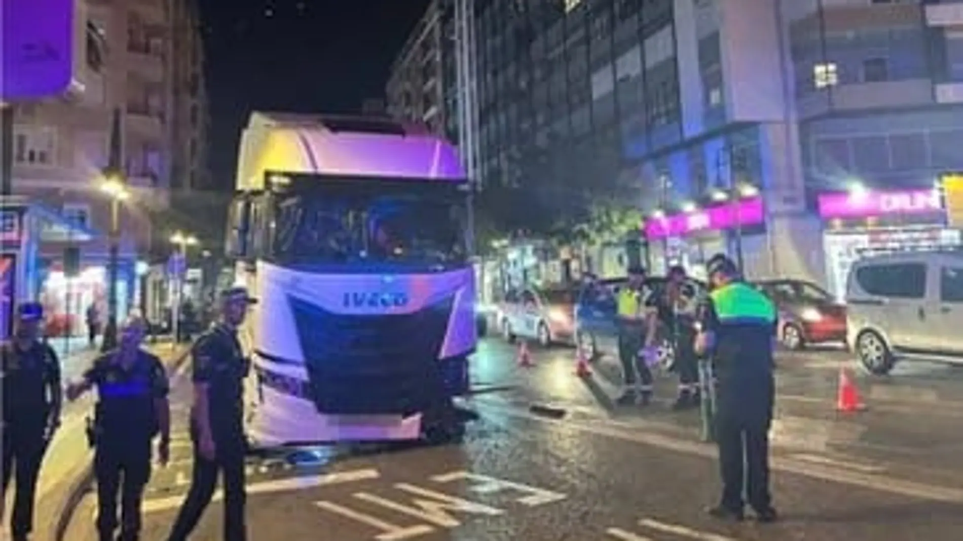 El camionero ha sido detenido antes de llegar a la plaza de España