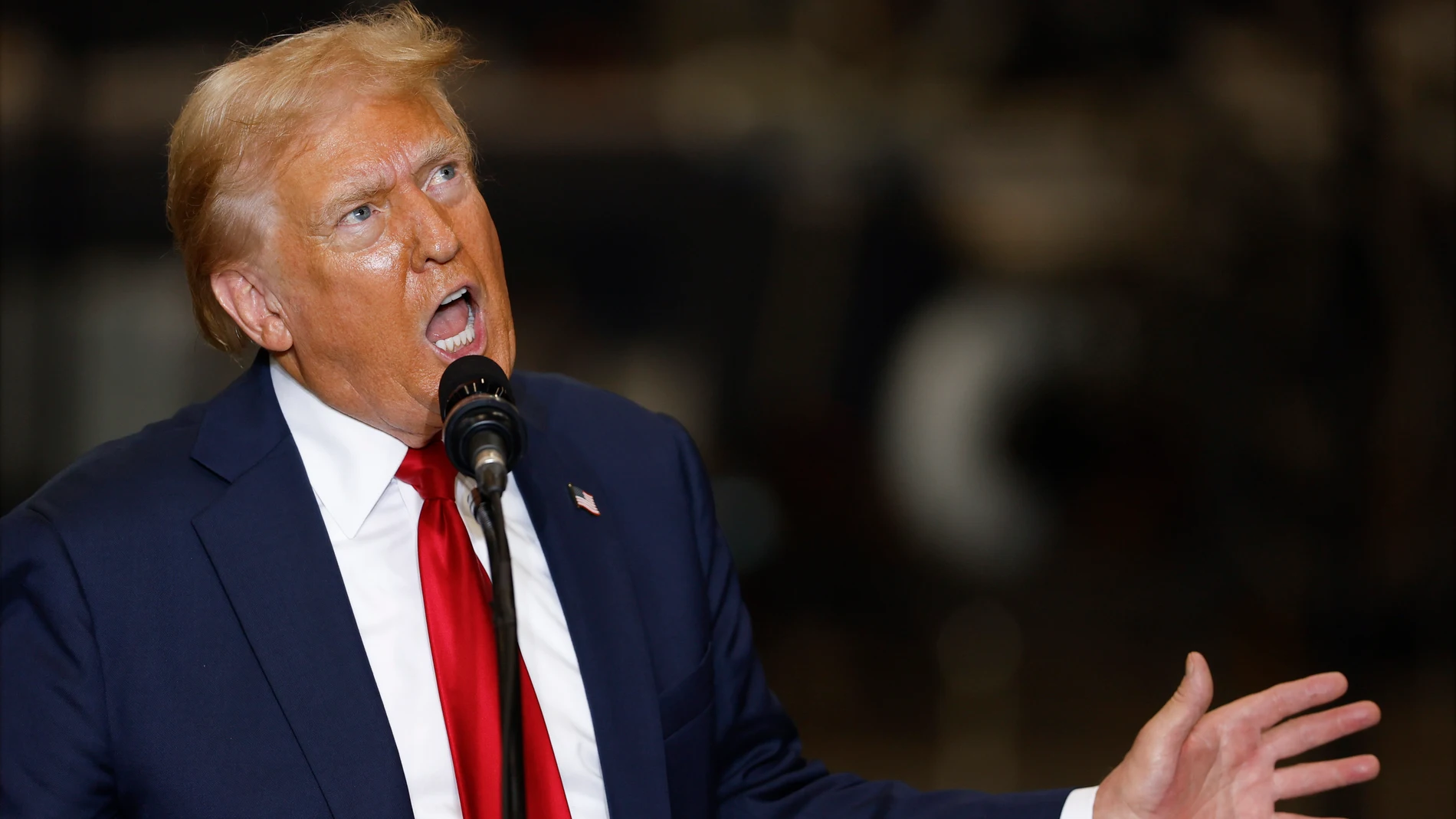 Republican presidential nominee former President Donald Trump speaks at a campaign event in Mint Hill, N.C., Wednesday, Sept. 25, 2024. (AP Photo/Nell Redmond)