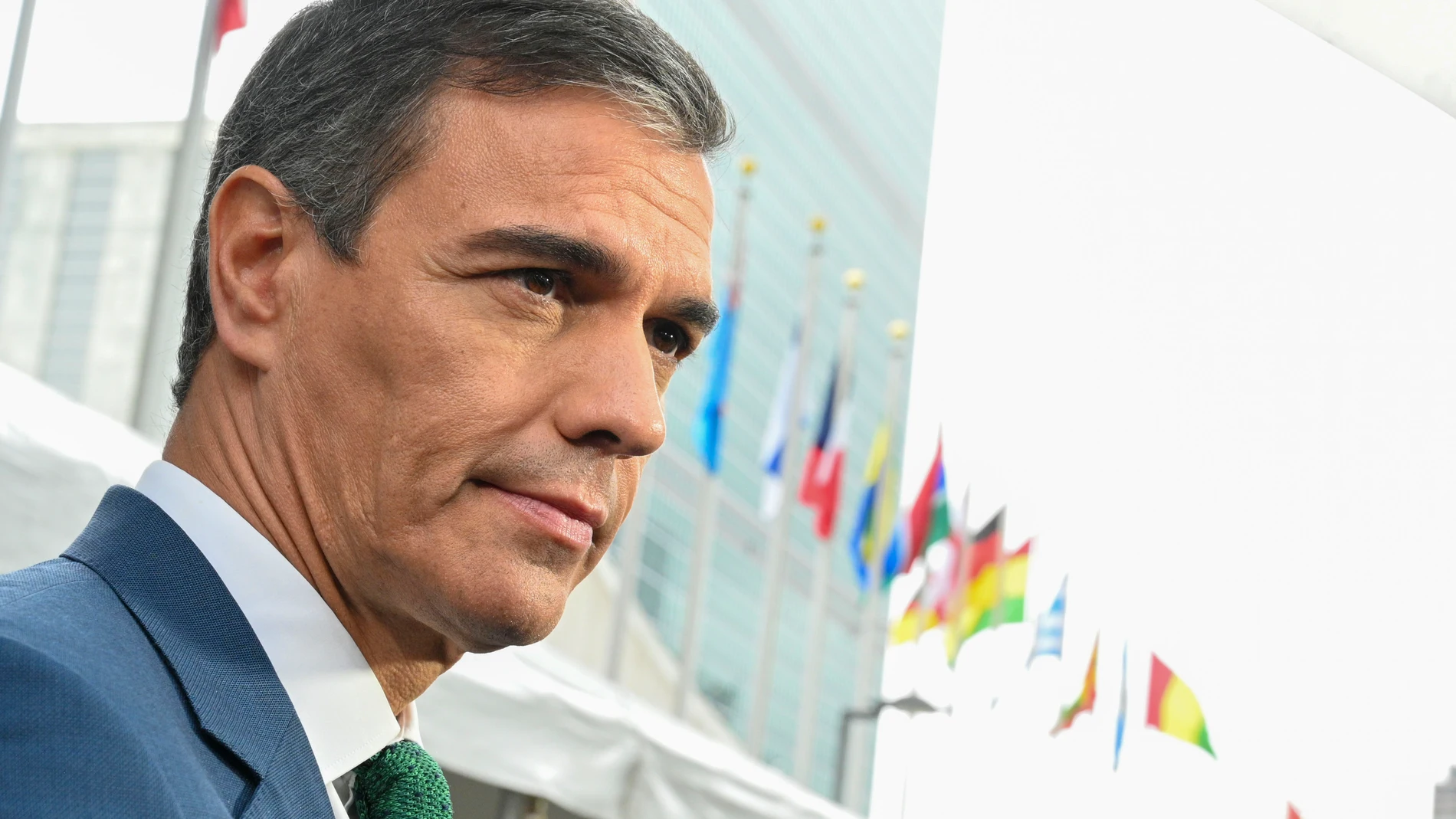 NUEVA YORK (ESTADOS UNIDOS), 25/09/2024.- Comparecencia ante la prensa que ha ofrecido el presidente del Gobierno, Pedro Sánchez, este miércoles en la sede de la Representación Permanente de España ante Naciones Unidas, en Nueva York. EFE/Pool Moncloa/Borja Puig De La Bellacasa SÓLO USO EDITORIAL/SÓLO DISPONIBLE PARA ILUSTRAR LA NOTICIA QUE ACOMPAÑA (CRÉDITO OBLIGATORIO)