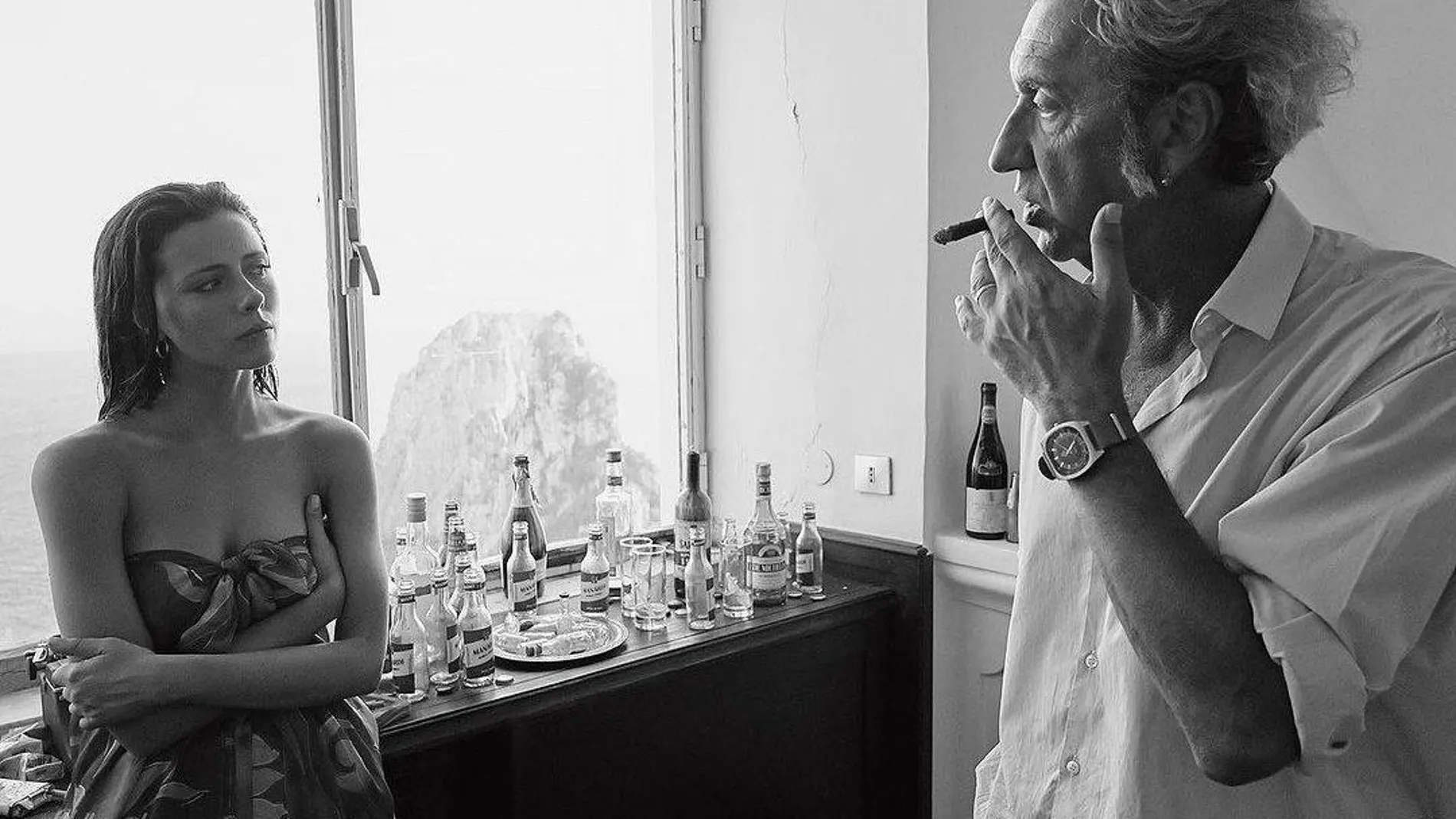 Paolo Sorrentino durante el rodaje de "Parthepone"