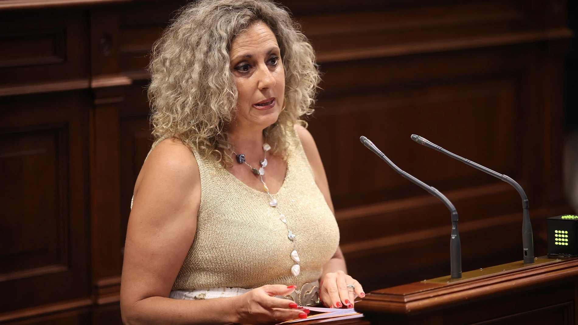 Marta Gómez, exdiputada de Vox en el Parlamento de Canarias REMITIDA / HANDOUT por PARLAMENTO DE CANARIAS Fotografía remitida a medios de comunicación exclusivamente para ilustrar la noticia a la que hace referencia la imagen, y citando la procedencia de la imagen en la firma 26/09/2024