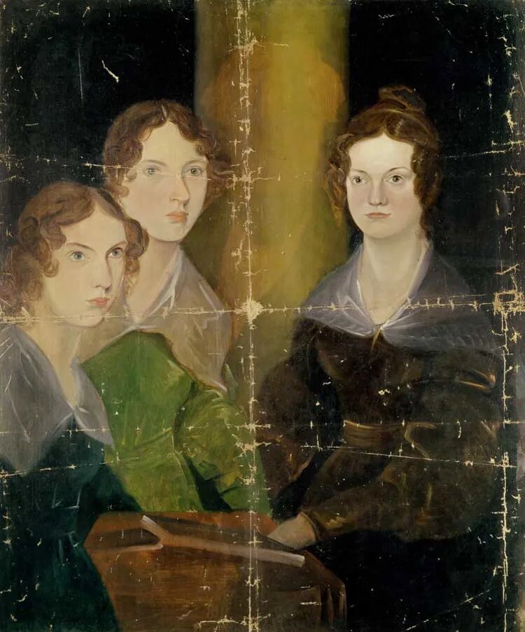 Retrato de las hermanas Brontë pintado por Patrick Branwell