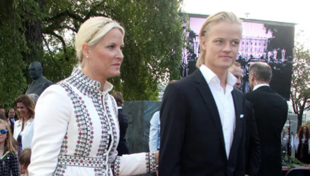 La princesa Mette-Marit y su hijo, Marius Borg