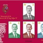 Correos emite un sello conmemorativo del X aniversario de la coronación del Rey Felipe VI
