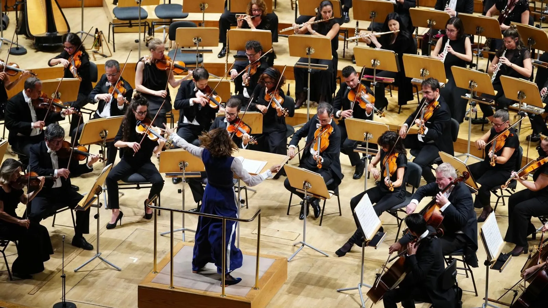 Un momento del concierto del pasado 24 de septiembre en el Auditorio Nacional de Música, que daba comienzo a la nueva temporada de la ORCAM.