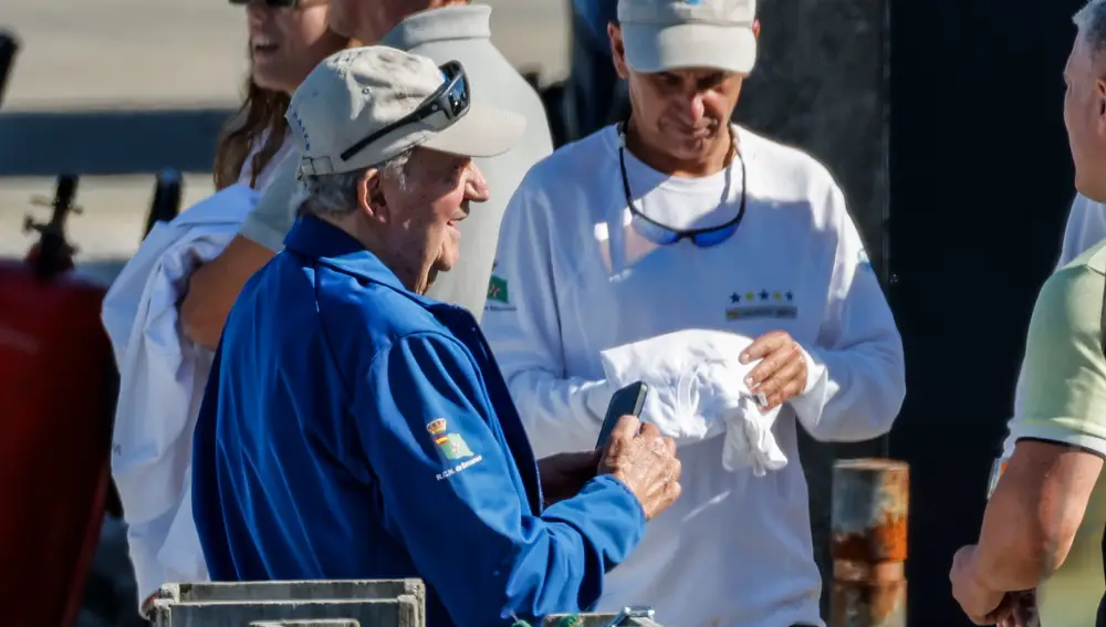 El rey emérito Juan Carlos I en Sanxenxo